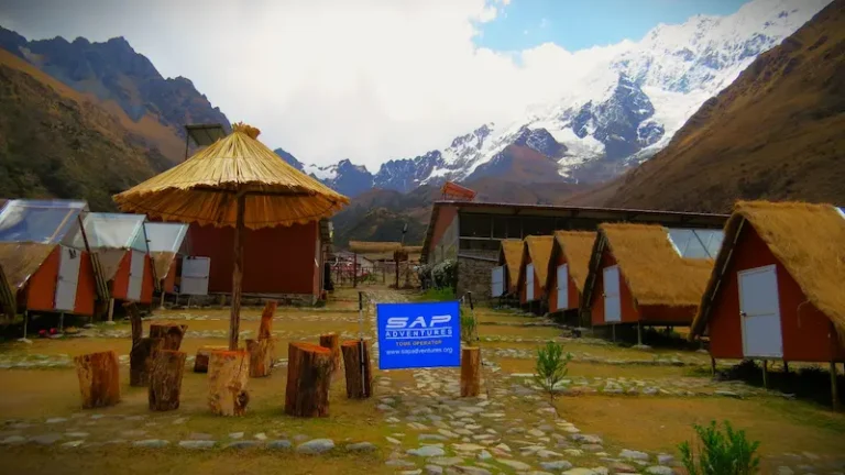 Soraypampa campsite Salkantay Trek 5 days first day mountains